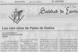 Los cien años de Pablo de Rokha
