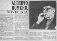 Alberto Romero, novelista : [entrevista]