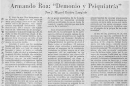 Armando Roa, "Demonio y psiquiatría"