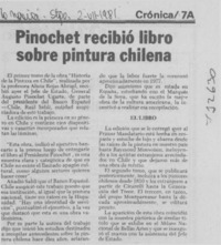 Pinochet recibió libro sobre pintura chilena.