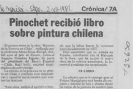 Pinochet recibió libro sobre pintura chilena.