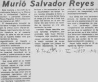 Murió Salvador Reyes.