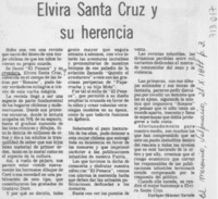 Elvira Santa Cruz y su herencia