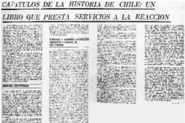 Capítulos de la historia de Chile: un libro que presta servicios a la reacción