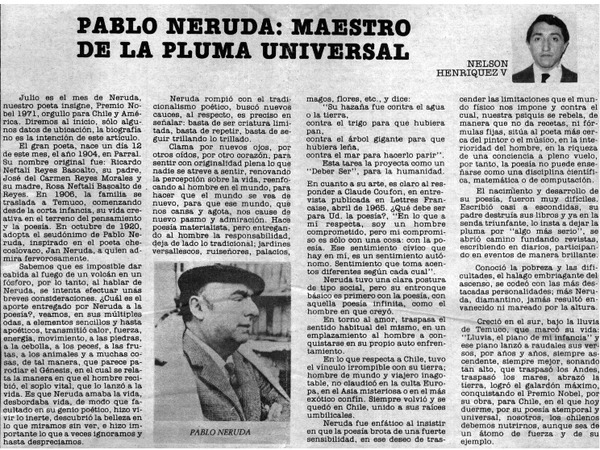 Pablo Neruda, maestro de la pluma universal