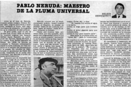 Pablo Neruda, maestro de la pluma universal