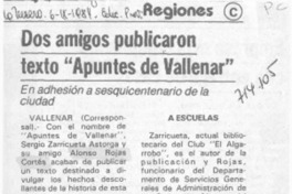 Dos amigos publicaron texto "Apuntes de Vallenar".