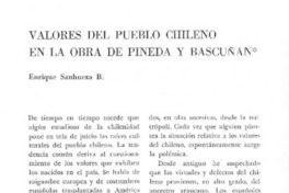 Valores del pueblo chileno en la obra de Pineda y Bascuñán