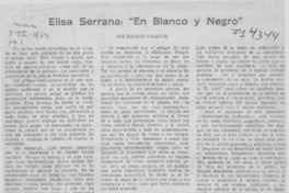 Elisa Serrana, "En blanco y negro"