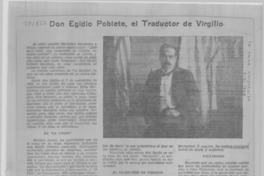Don Egidio Poblete, el traductor de Virgilio