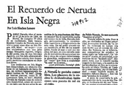 El recuerdo de Neruda en Isla Negra