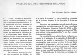 Miguel de Olivares, historiador chillanejo