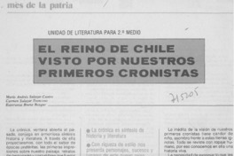 El reino de Chile visto por nuestros primeros cronistas