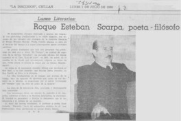 Roque Esteban Scarpa, poeta-filósofo