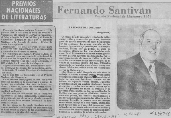 Fernando Santiván.