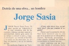 Jorge Sasia: [entrevista]