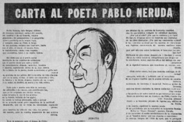 Carta al poeta Pablo Neruda
