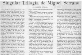 Singular trilogía de Miguel Serrano