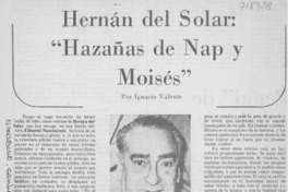 Hernán del Solar: "hazañas de Nap y Moisés"