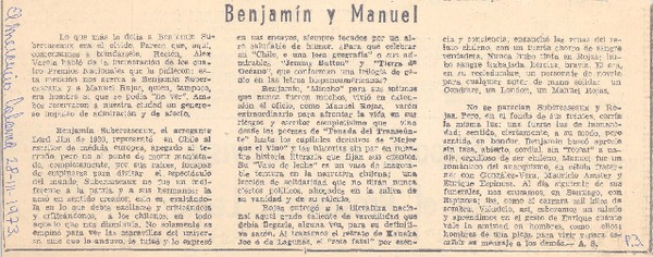 Benjamín y Manuel