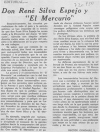 Don René Silva Espejo y "El Mercurio"