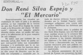 Don René Silva Espejo y "El Mercurio"