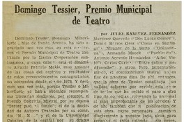 Domingo Tessier: premio municipal de teatro