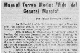 Manuel Torres Marín: "vida del general Maroto"