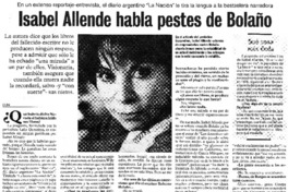 Isabel Allende habla pestes de Bolaño