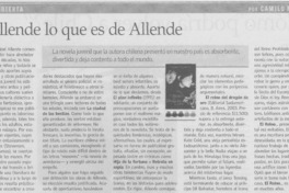 A Allende lo que es de Allende