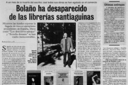Bolaño ha desaparecido de las librerías santiaguinas