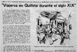 "Viajeros en Quillota durante el siglo XIX".