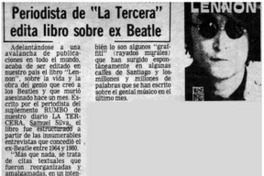Periodista de "La Tercera" edita libri sobre ex Beatle.