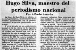 Hugo Silva, maestro del periodismo nacional
