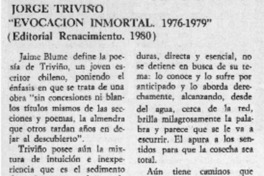 Jorge Triviño "Evocación Inmortal. 1976-1979".
