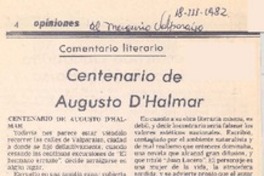 Centenario de Augusto D'Halmar