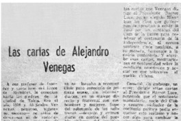 Las cartas de Alejandro Venegas