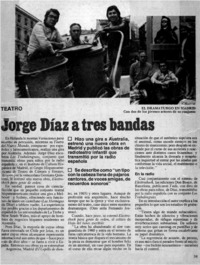 Jorge Díaz a tres bandas.