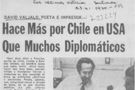 Hace más por Chile en USA que muchos diplomáticos : [entrevista]