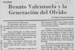 Renato Valenzuela y la generación del olvido