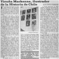 Vicuña Mackenna, ilustrador de la historia de Chile