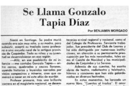 Se llama Gonzalo Tapia Díaz