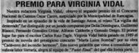 Premio para Virginia Vidal.