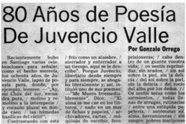 80 años de poesía de Juvencio Valle