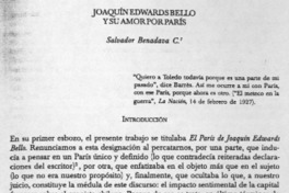 Joaquín Edwards Bello y su amor por París