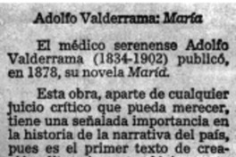 Adolfo Valderrama: María.