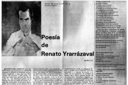 Poesía de Renato Yrarrázaval