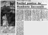 Recital poético de Humberto Zaccarelli.