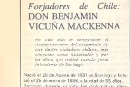 Don Benjamín Vicuña Mackenna.