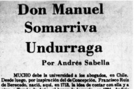 Don Manuel Somarriva Undurraga